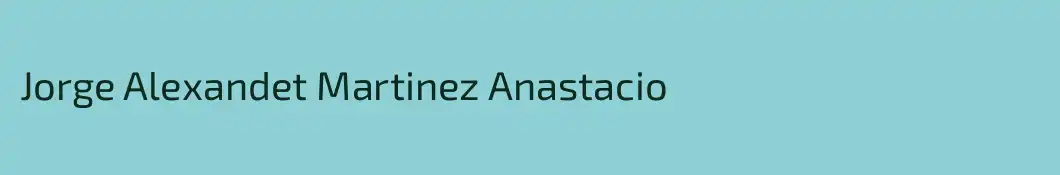 Jorge Alexandet Martinez Anastacio